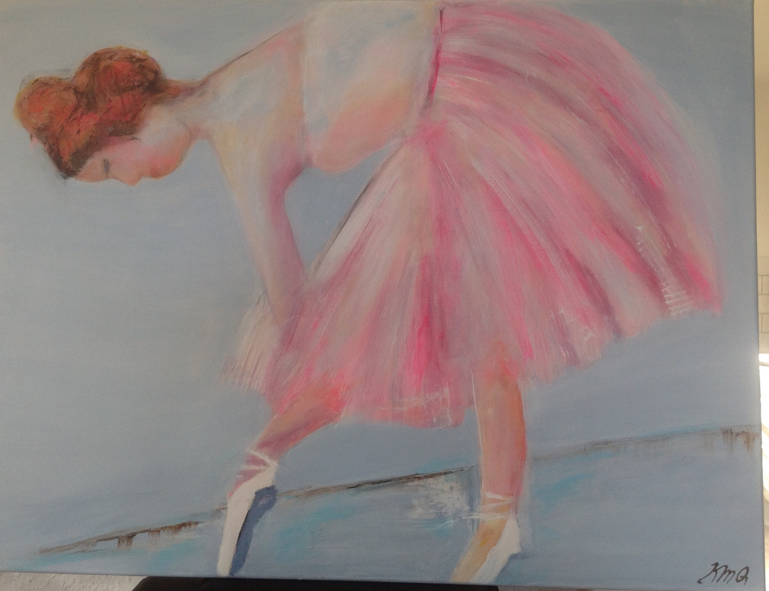 Pink balletdanser 60 x 50 cm