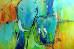 Elefanter 60 x 60 cm nr 1