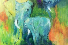 Elefanter måler 60 x 60 cm nr 2