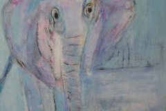 Elefanten 80 x 60 cm   Solgt fra TT